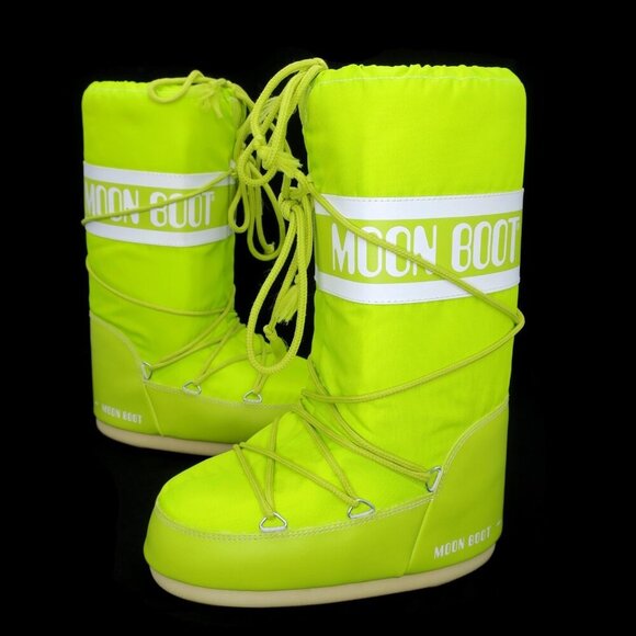 Tecnica Moon Boot Icon Cyber Lime Green Snow Winter Women's Size 35/38 US 4.5/7 - Picture 1 of 10